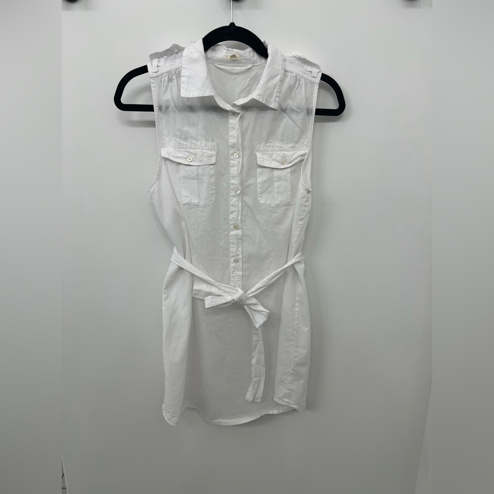 J Crew Collared Tunic Sleeveless Top Size Small